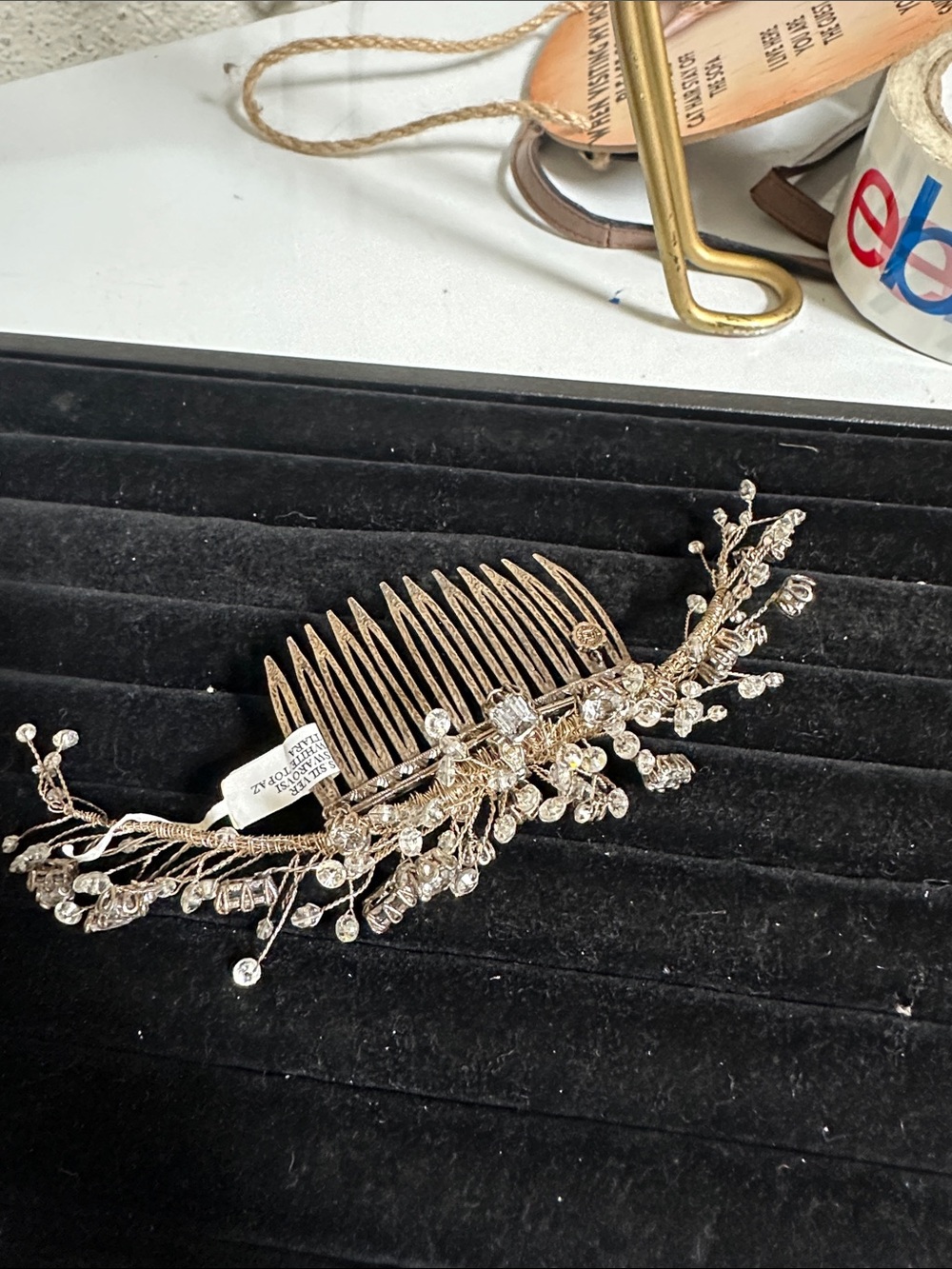 Tacori Gold Bridal Crystal Hair Comb
